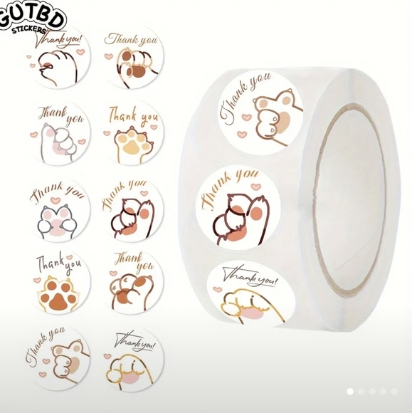 500pcs 😺  Thank you Stickers.NEW - Picture 2 of 6